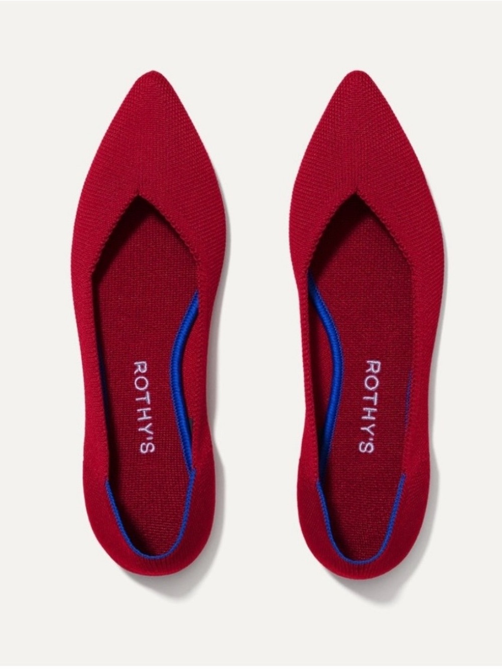 Rothy’s The Point Ballet Flats Chili Red Size 7.5 Washable